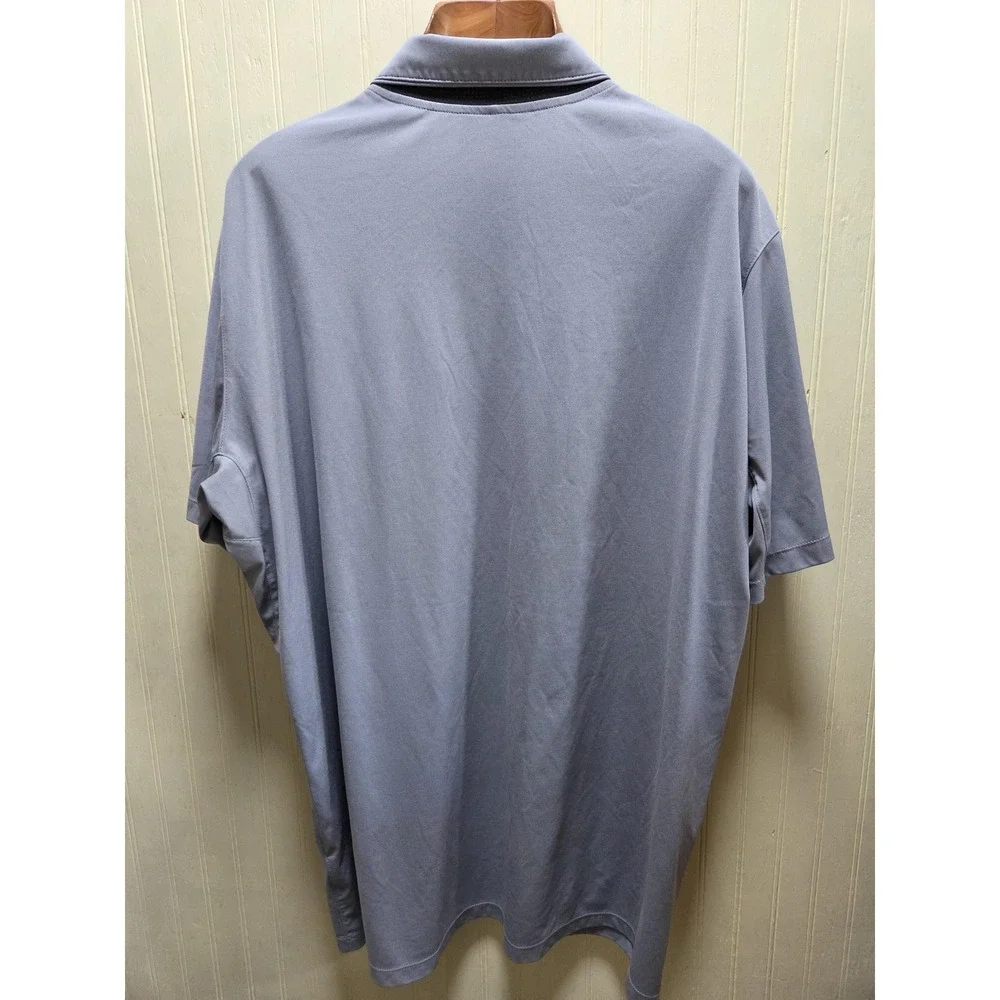 Nike Golf Polo Shirt‎ Mens 2XL Gray Solid Dri-FIT Standard Fit Short Sleeve